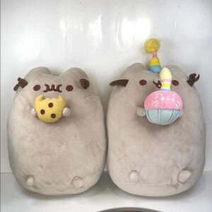 Pusheen Birthday Cake Plush & Snackables Cookie Plush Stuffed Animal Cats ~ Set
